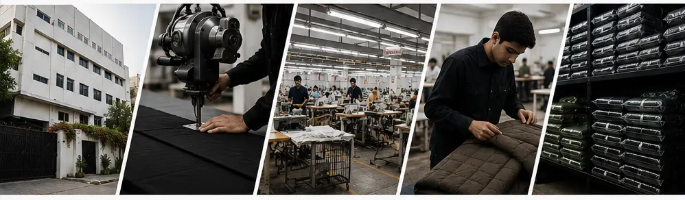 Ahmed Enterprises manufacturing facility - factory, cutting, sewing and stitching process